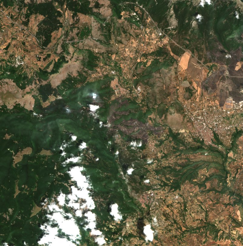 Morano Calabro (IT) vu par Sentinel-2 le 22 juillet