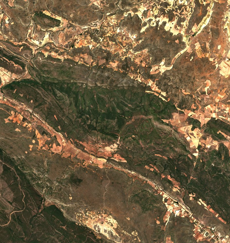 Corduente (ES) vu par Sentinel-2 le 16 juillet