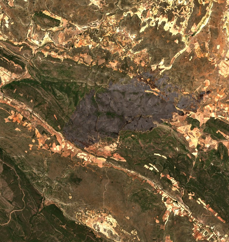 Corduente (ES) vu par Sentinel-2 le 23 juillet