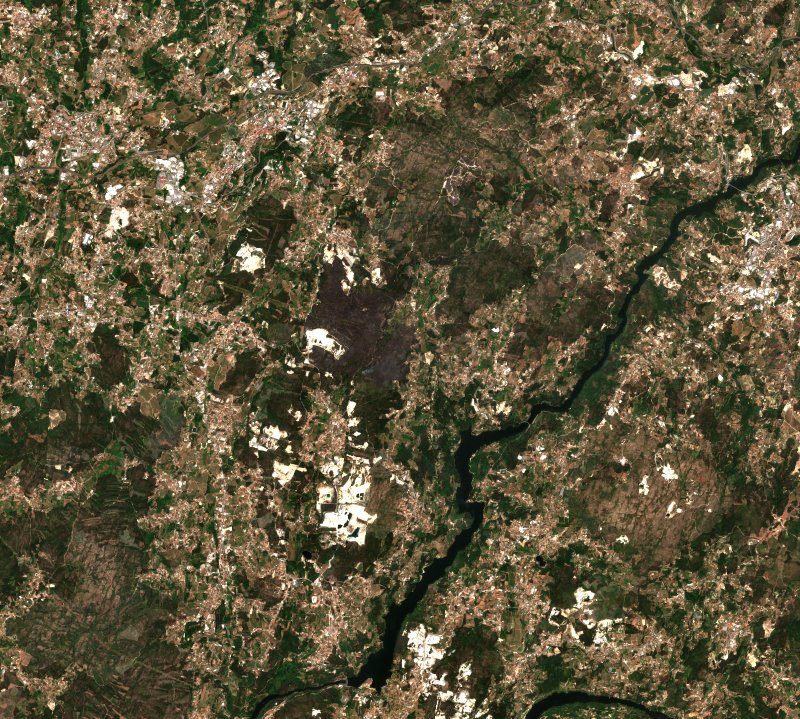 Penafiel (PT) vu par Sentinel-2 le 29 juillet