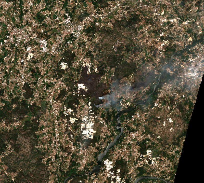 Penafiel (PT) vu par Sentinel-2 le 30 juillet