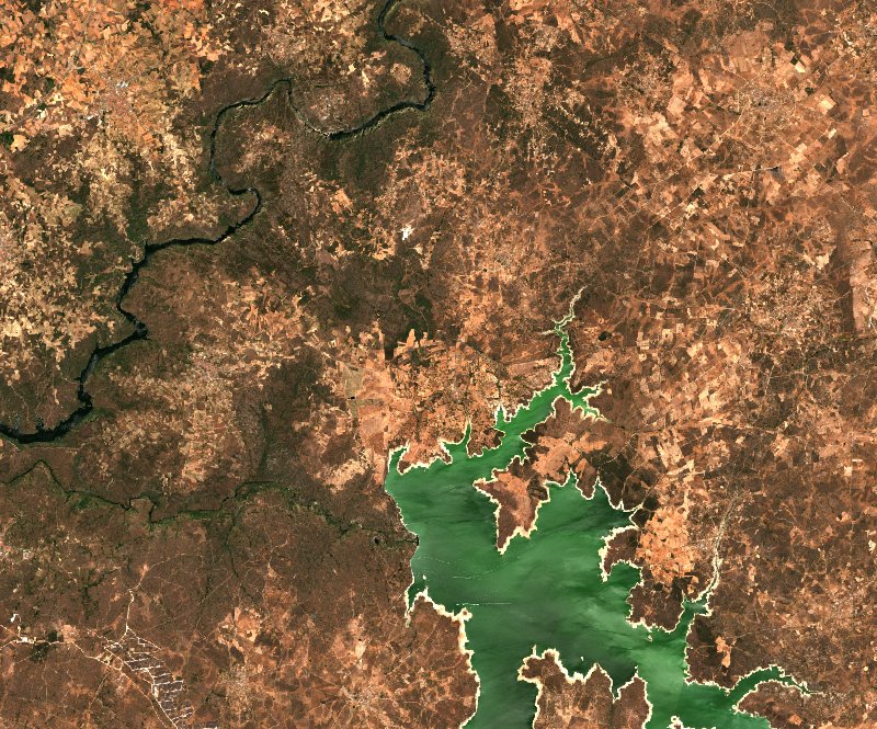 Fermoselle (ES) vu par Sentinel-2 le 27 juillet