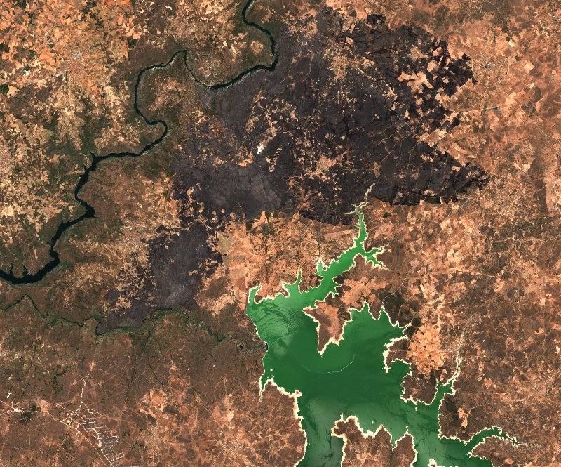 Fermoselle (ES) vu par Sentinel-2 le 1er août