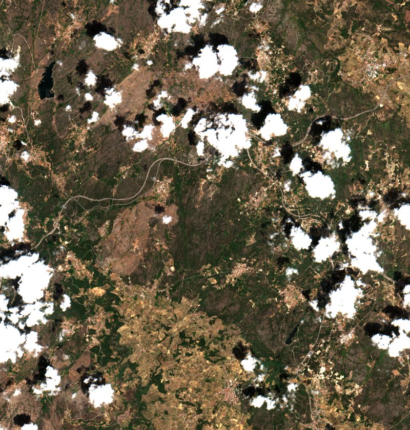 Vilar de Maçada (PT) vu par Sentinel-2 le 19 juillet