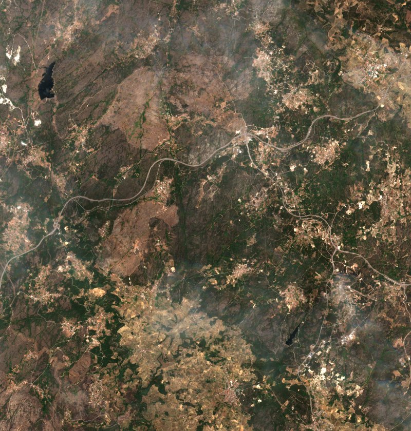 Vilar de Maçada (PT) vu par Sentinel-2 le 22 juillet