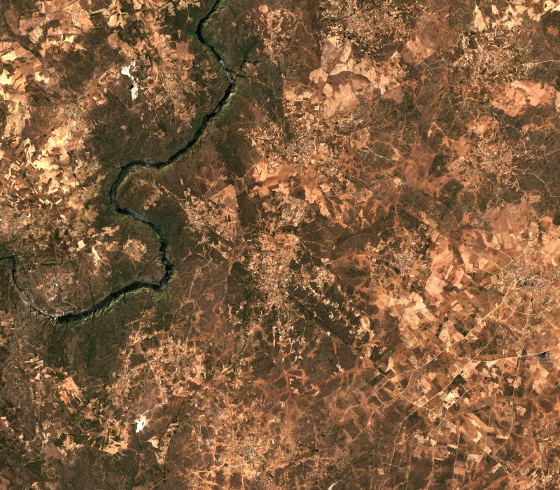 Fariza (ES) vu par Sentinel-2 le 27 juillet