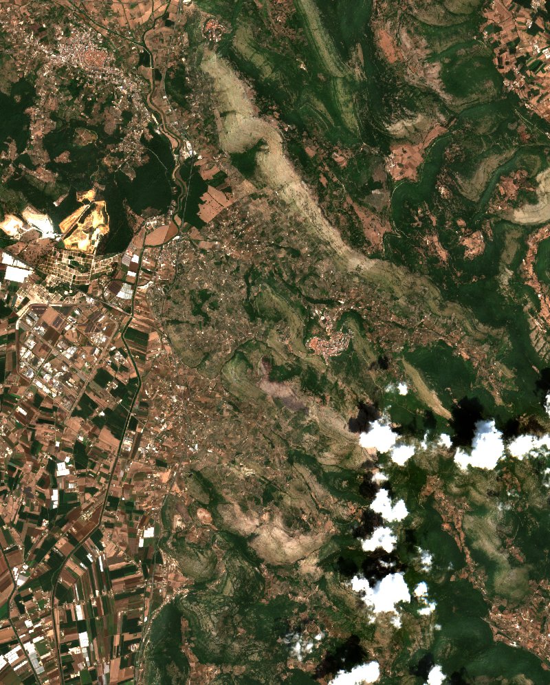 Sonnino (IT) vu par Sentinel-2 le 4 août