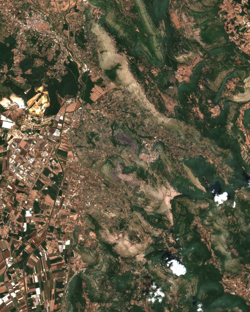Sonnino (IT) vu par Sentinel-2 le 7 août