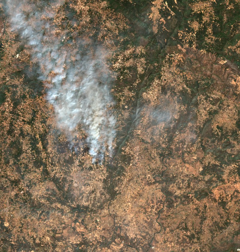 Fornos do Pinhal (PT) vu par Sentinel-2 le 29 juillet