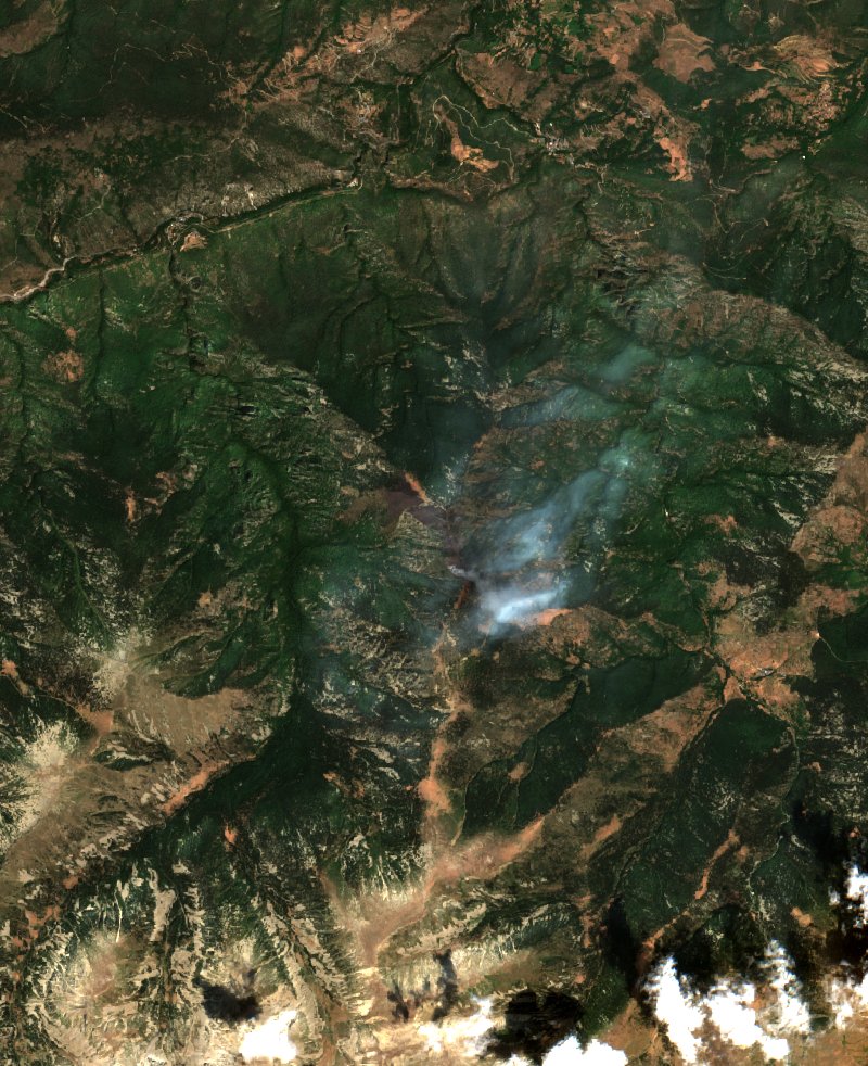Nyer von Sentinel-2 erfasst am 28. Juli