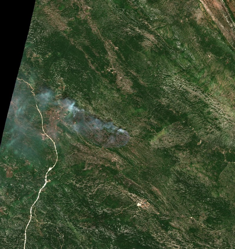 Cetinje (ME) vu par Sentinel-2 le 3 août