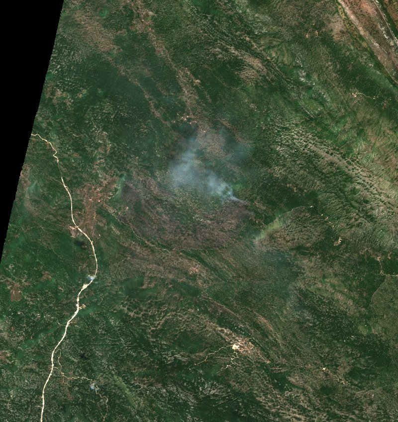 Cetinje (ME) vu par Sentinel-2 le 5 août