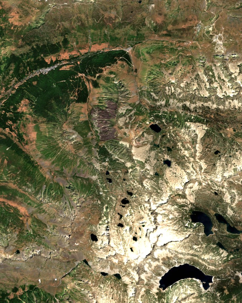 Barèges seen by Sentinel-2 on 23 July