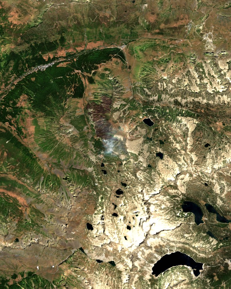 Barèges seen by Sentinel-2 on 28 July