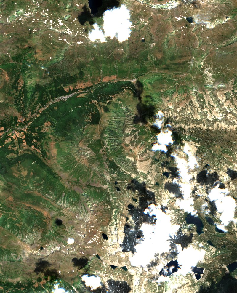 Barèges seen by Sentinel-2 on 8 July