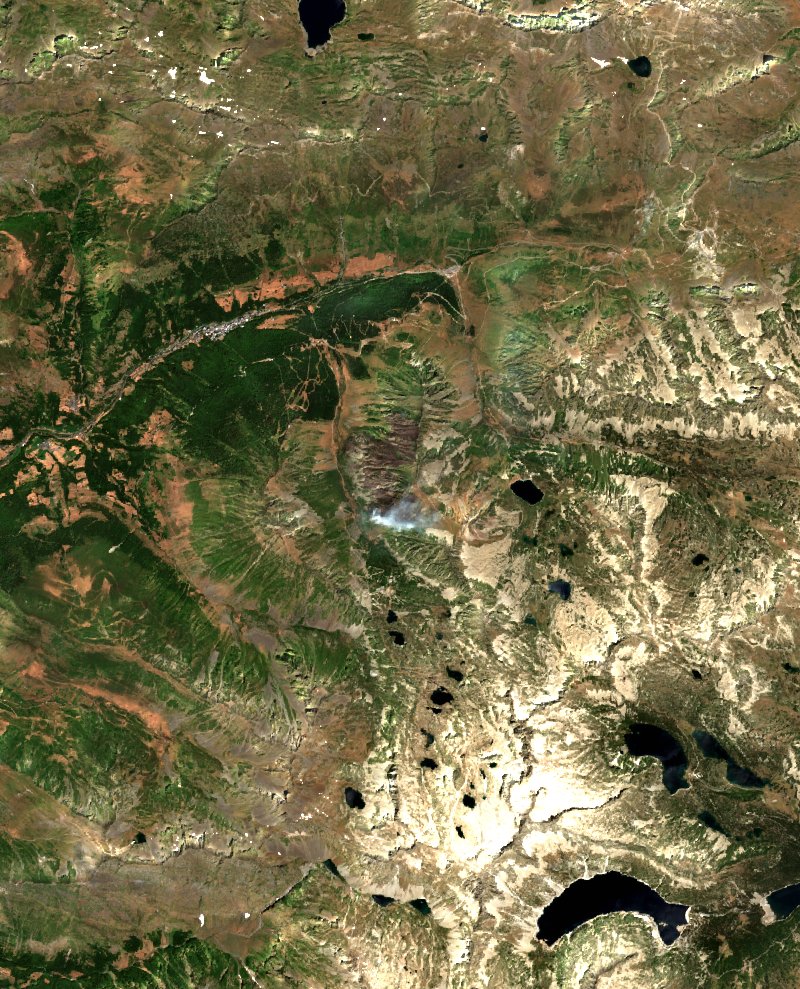 Barèges seen by Sentinel-2 on 20 July