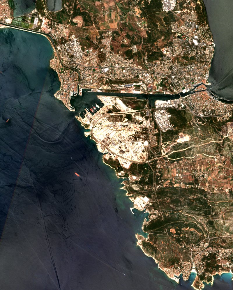 Martigues seen by Sentinel-2 on 20 July