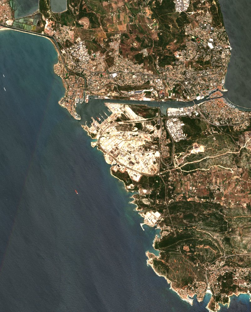Martigues seen by Sentinel-2 on 27 July