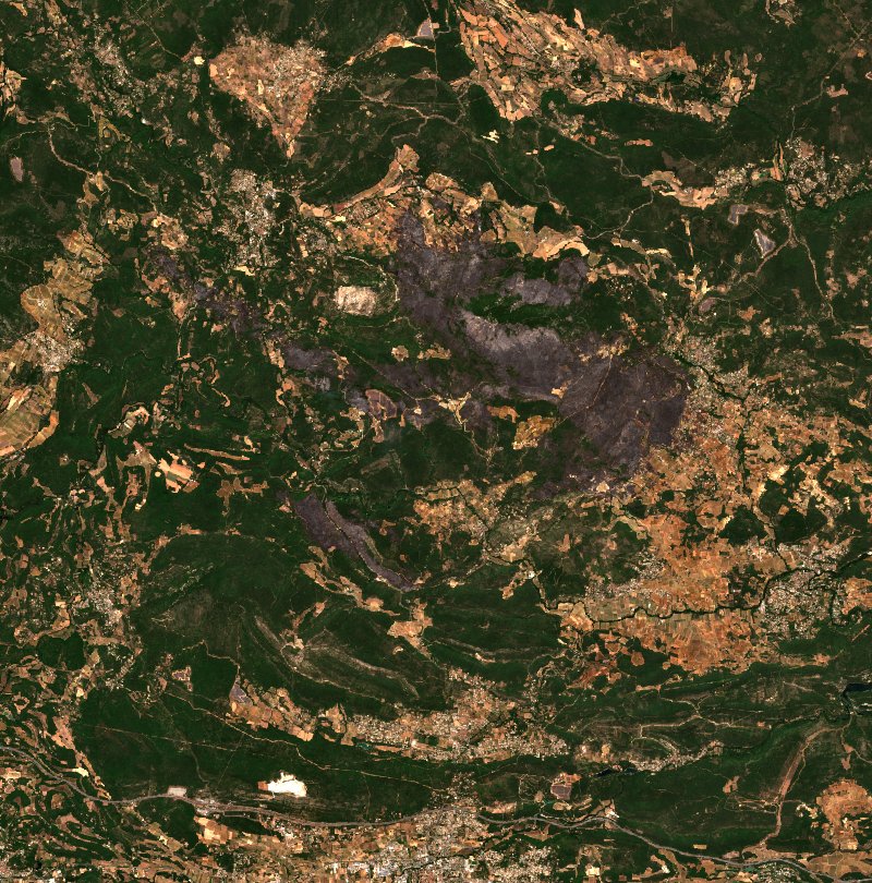 Correns von Sentinel-2 erfasst am 27. Juli