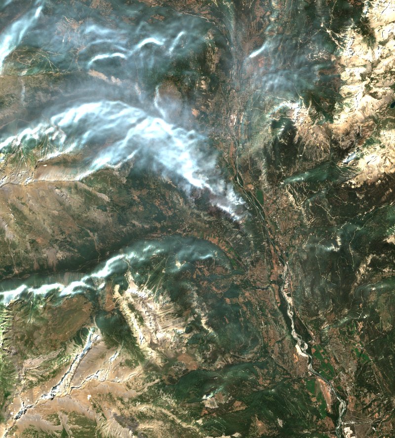 Freissinières seen by Sentinel-2 on 22 July