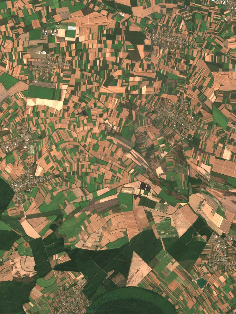 Општина Пећинци (RS) vu par Sentinel-2 le 26 juillet
