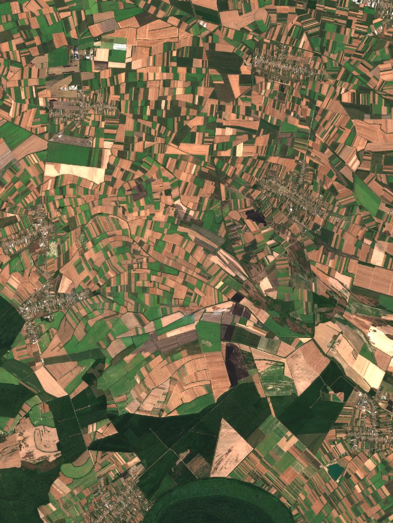 Општина Пећинци (RS) vu par Sentinel-2 le 29 juillet