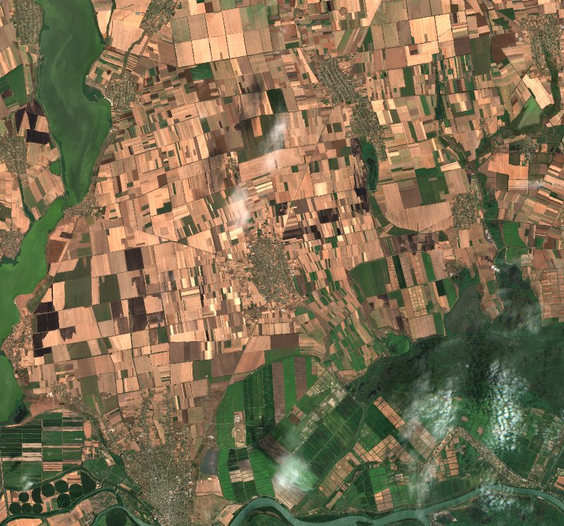 Кілійська міська громада (UA) vu par Sentinel-2 le 20 juillet