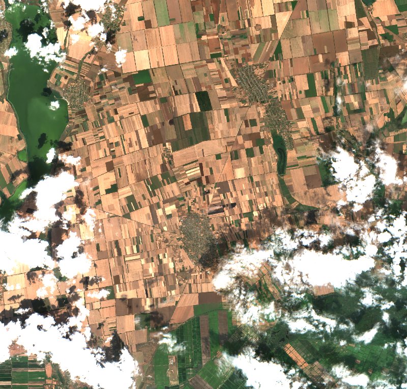Кілійська міська громада (UA) vu par Sentinel-2 le 17 juillet