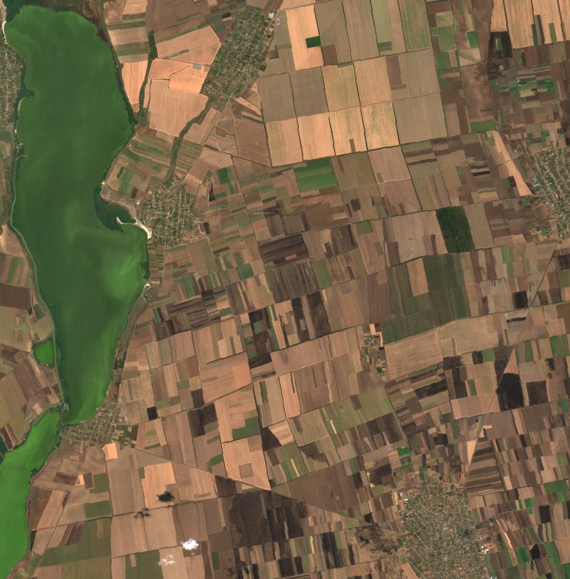 Кілійська міська громада (UA) vu par Sentinel-2 le 4 août