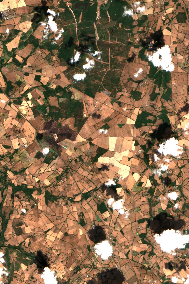 Lathus-Saint-Rémy vu par Sentinel-2 le 18 juillet