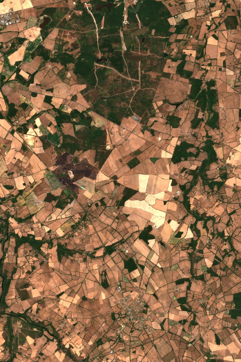 Lathus-Saint-Rémy vu par Sentinel-2 le 20 juillet