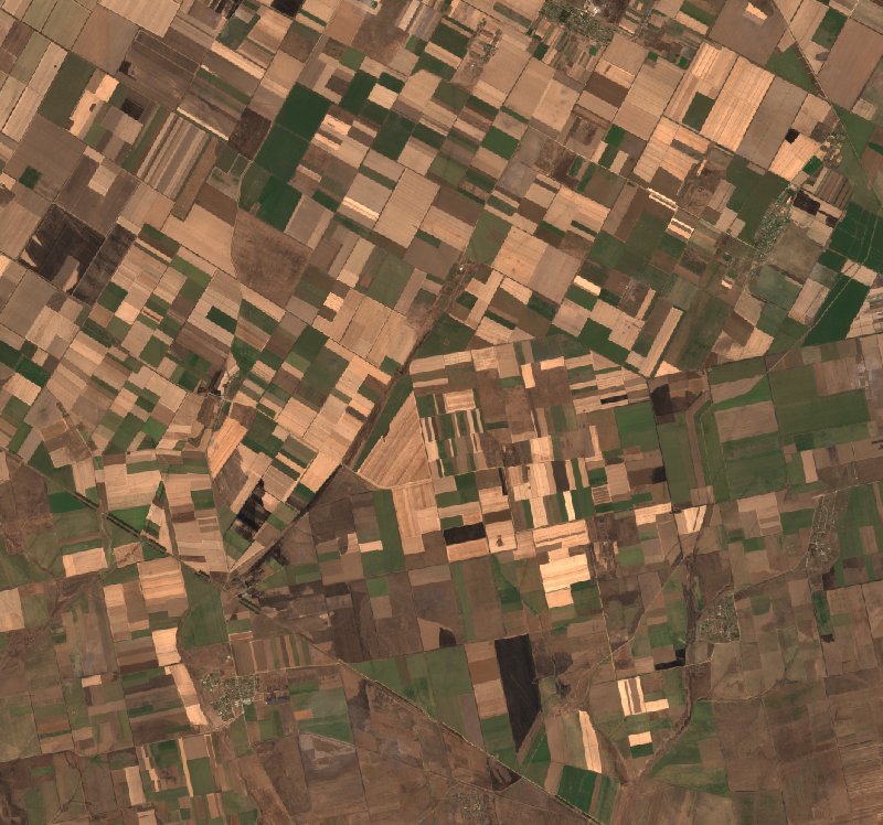 Тягинська сільська громада (UA) vu par Sentinel-2 le 1er août