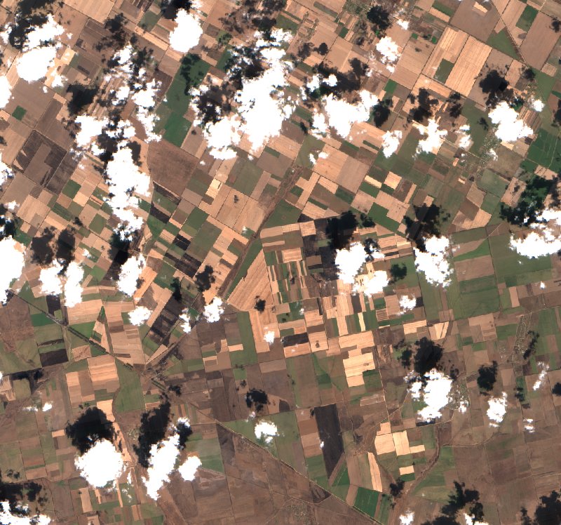 Тягинська сільська громада (UA) vu par Sentinel-2 le 3 août