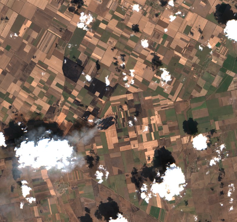 Тягинська сільська громада (UA) vu par Sentinel-2 le 6 août
