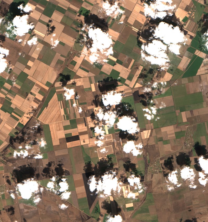 Тягинська сільська громада (UA) vu par Sentinel-2 le 31 juillet