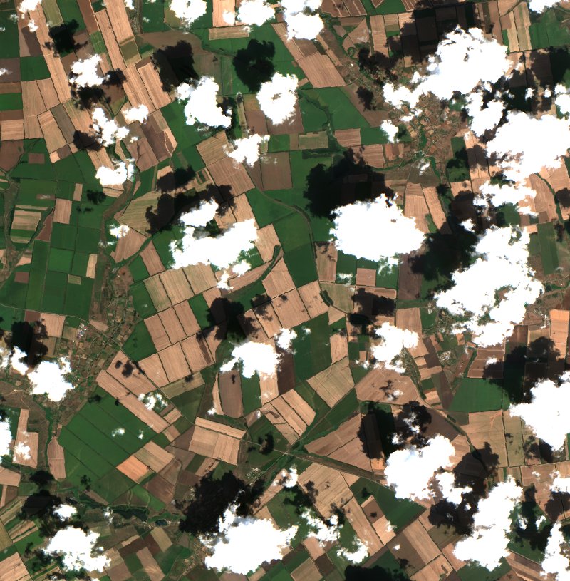 Коларівська сільська громада (UA) vu par Sentinel-2 le 29 juillet