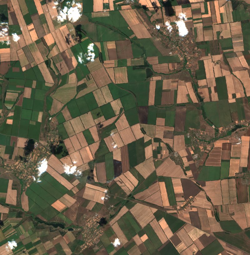 Коларівська сільська громада (UA) vu par Sentinel-2 le 3 août