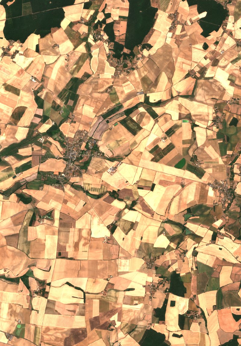 Baugy seen by Sentinel-2 on 23 July