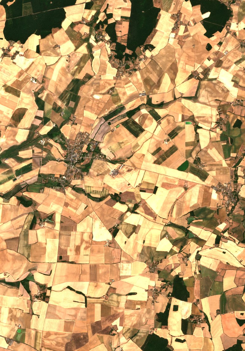 Baugy seen by Sentinel-2 on 28 July