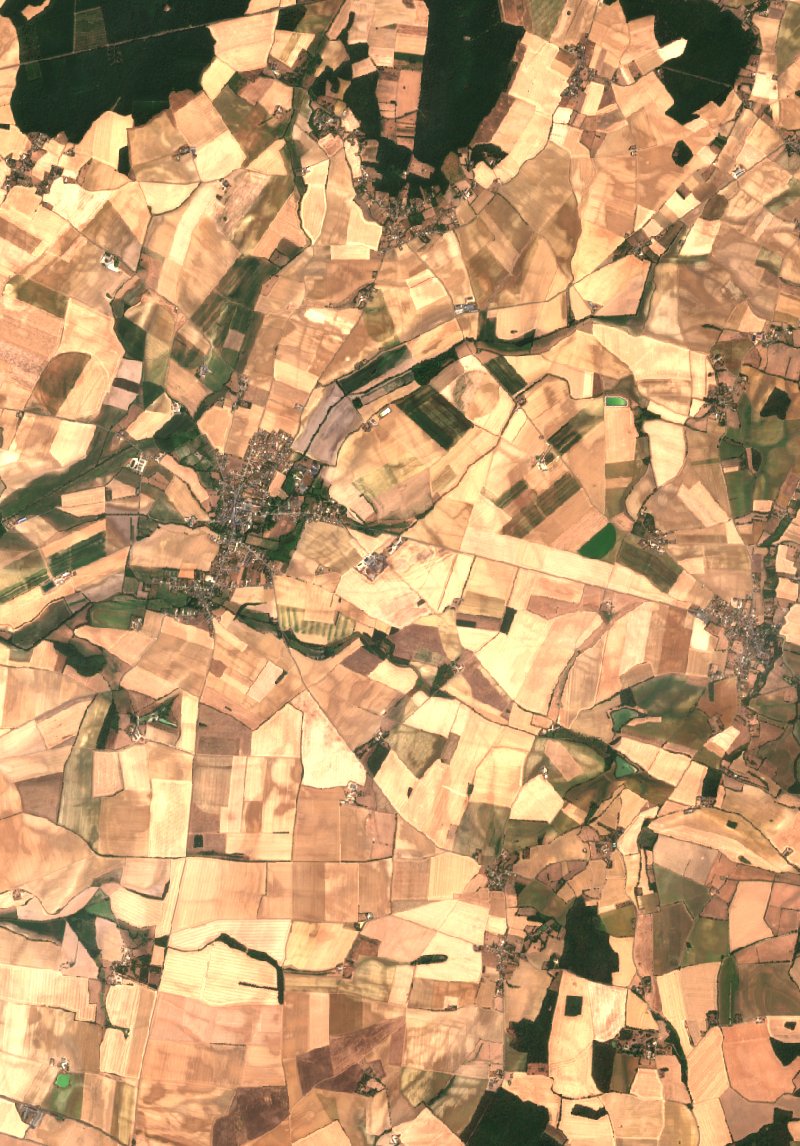 Baugy seen by Sentinel-2 on 2 August