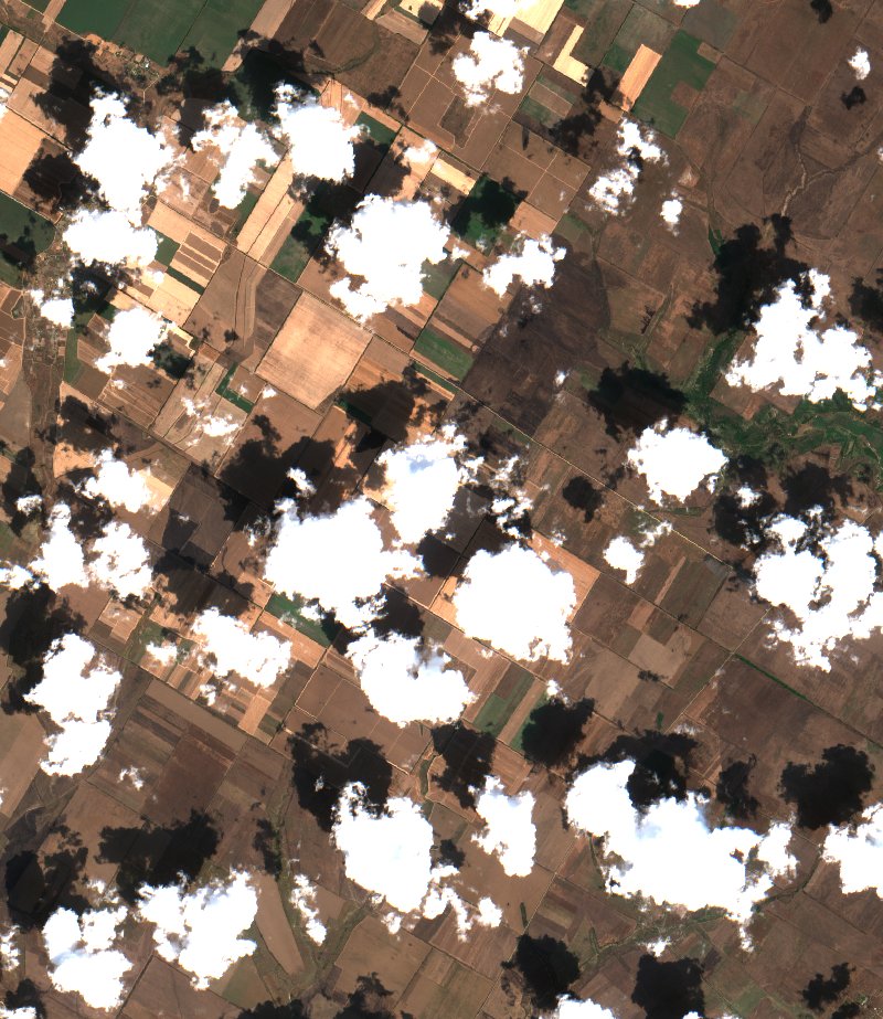 Милівська сільська громада (UA) vu par Sentinel-2 le 22 juillet