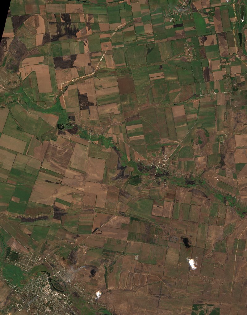 Оріхівська міська громада (UA) vu par Sentinel-2 le 5 août