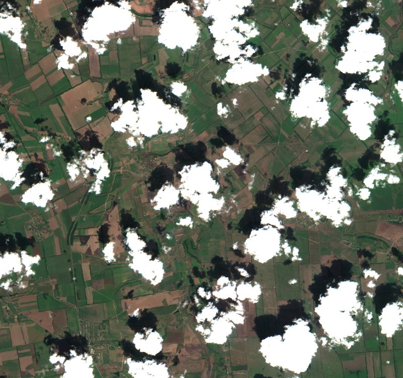 Покровська селищна громада (UA) vu par Sentinel-2 le 31 juillet