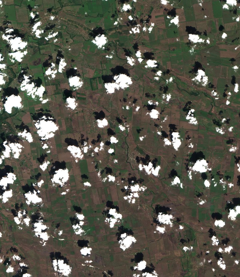 Комарська сільська громада (UA) vu par Sentinel-2 le 31 juillet