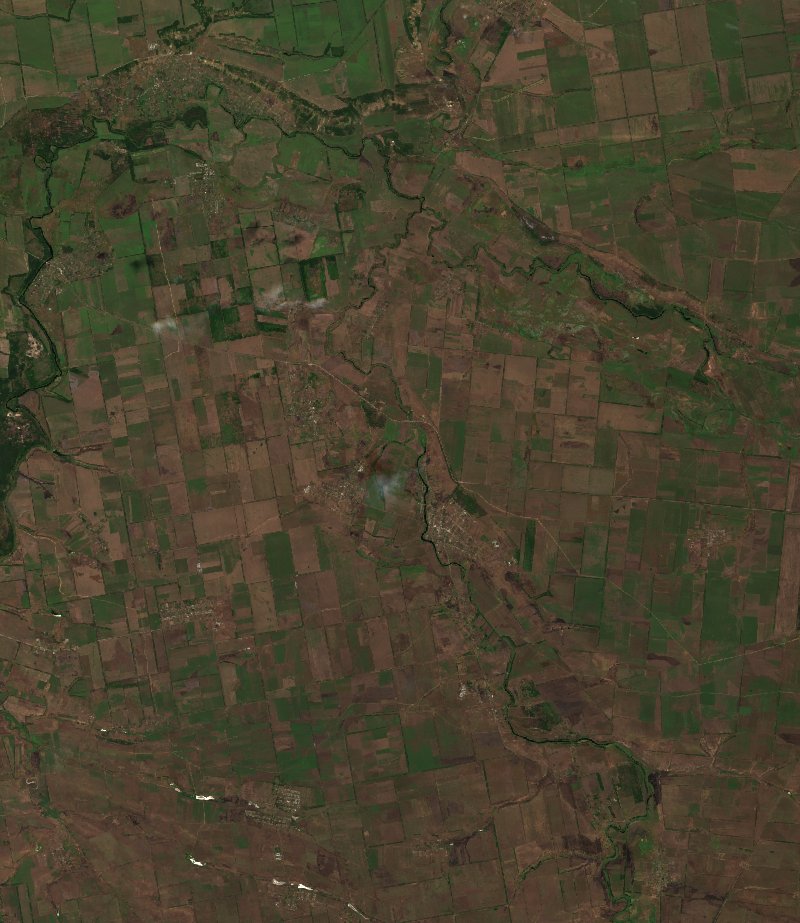 Комарська сільська громада (UA) vu par Sentinel-2 le 5 août