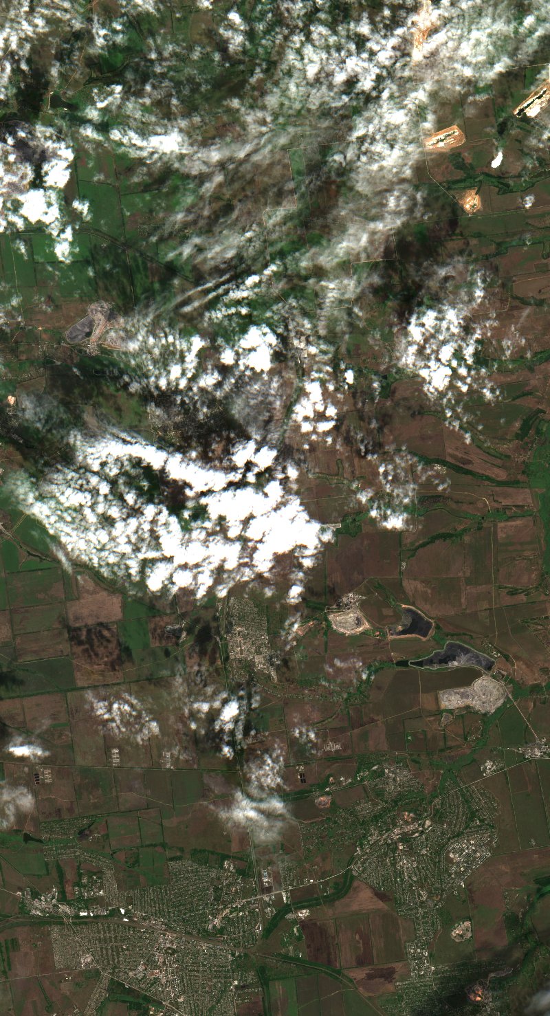 Покровська міська громада (UA) vu par Sentinel-2 le 5 août
