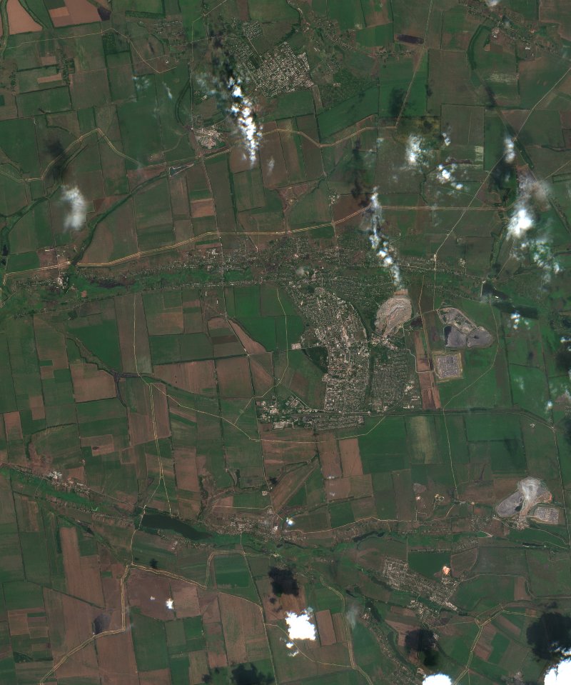 Добропільська міська громада (UA) vu par Sentinel-2 le 21 juillet