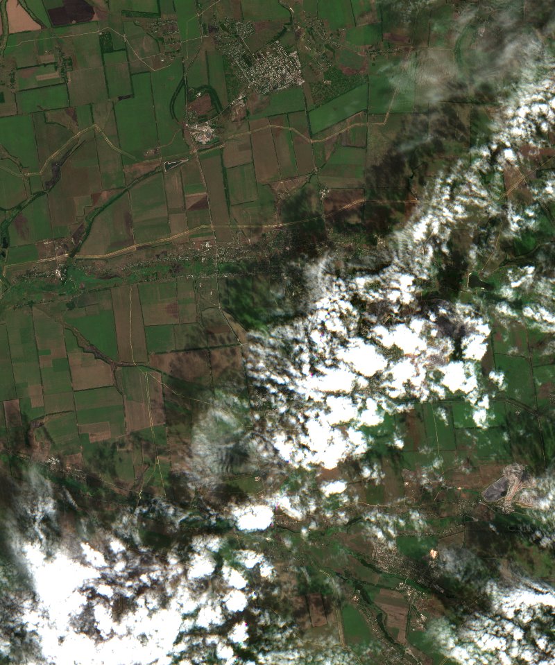 Добропільська міська громада (UA) vu par Sentinel-2 le 5 août