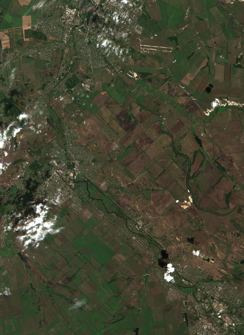 Костянтинівська міська громада (UA) vu par Sentinel-2 le 5 août