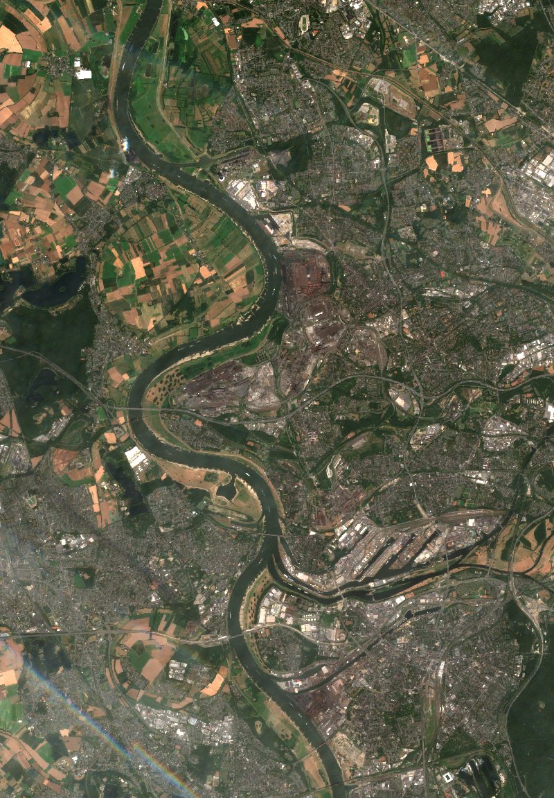 Duisbourg (DE) vu par Sentinel-2 le 7 juillet